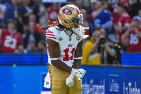 San Francisco 49ers player during the NFL game in Melbourne