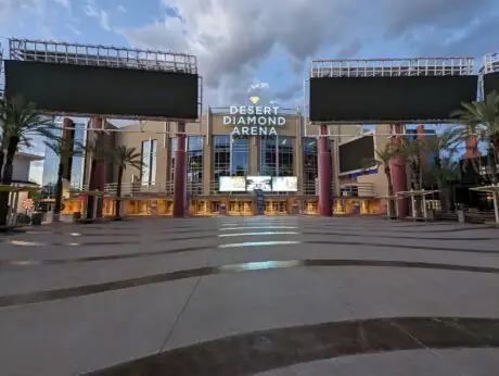 Exterior of Desert Diamond Arena in Glendale Arizona