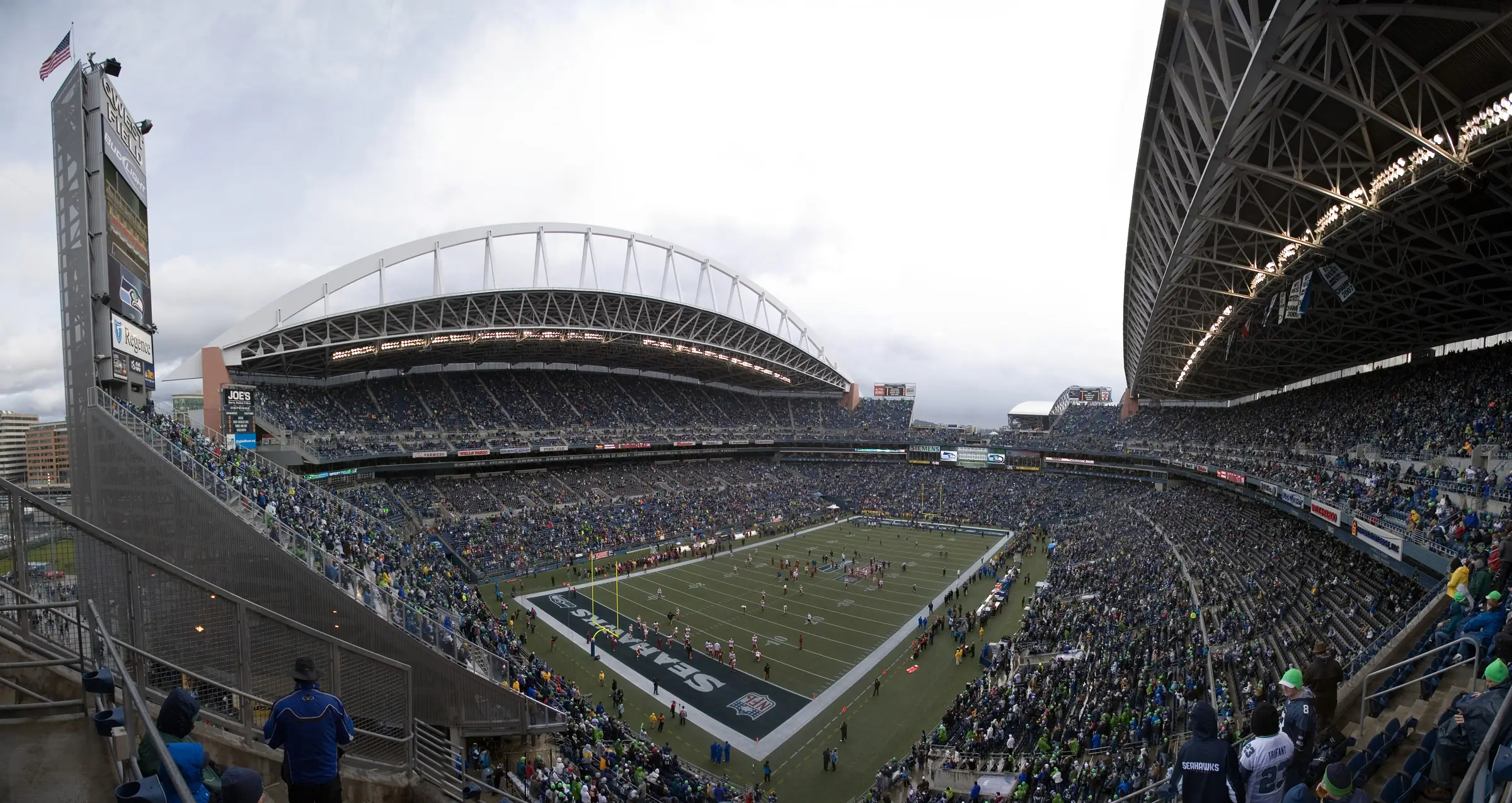 Lumen Field in Seattle during an American football game