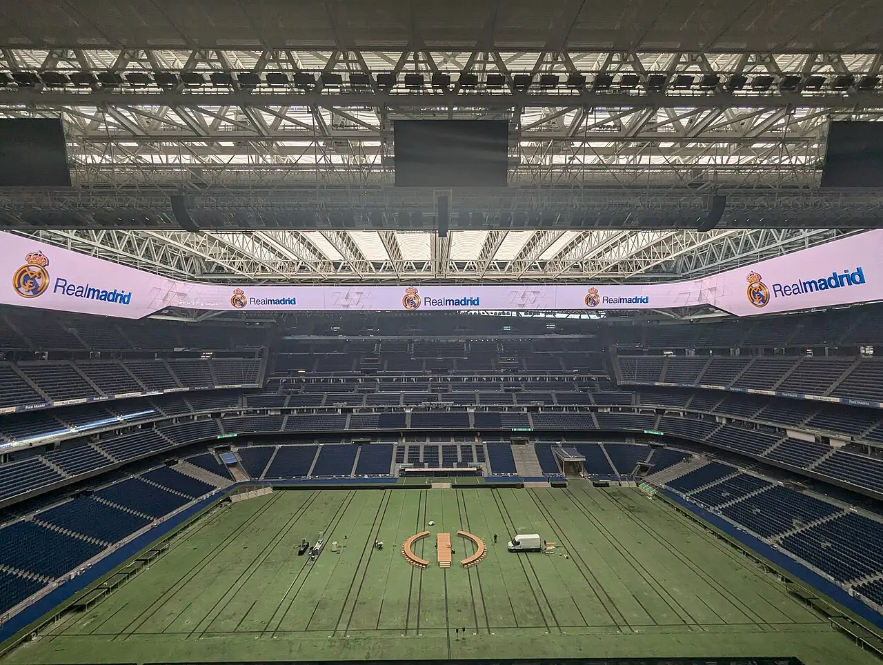 Interior of Santiago Bernabéu stadium photographed in September 2024