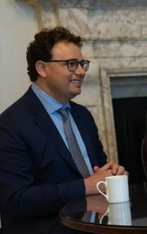 Anthropic chief executive Dario Amodei at Downing Street on May 24, 2023; archive photograph