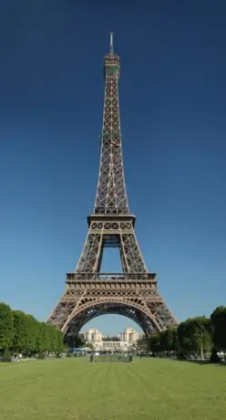 Archive Eiffel Tower photograph illustrating verification of Pink Panther Paris protest images